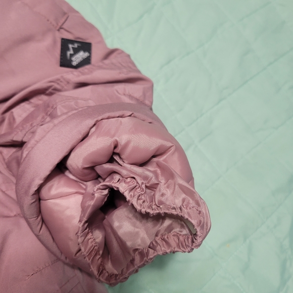 Pink Puffer Snow Pant Snowbib Snowsuit Insulated Overalls, 12m - Picture 6 of 7